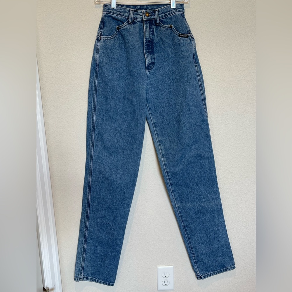 Vintage Women Rockies High Waisted Blue Jeans